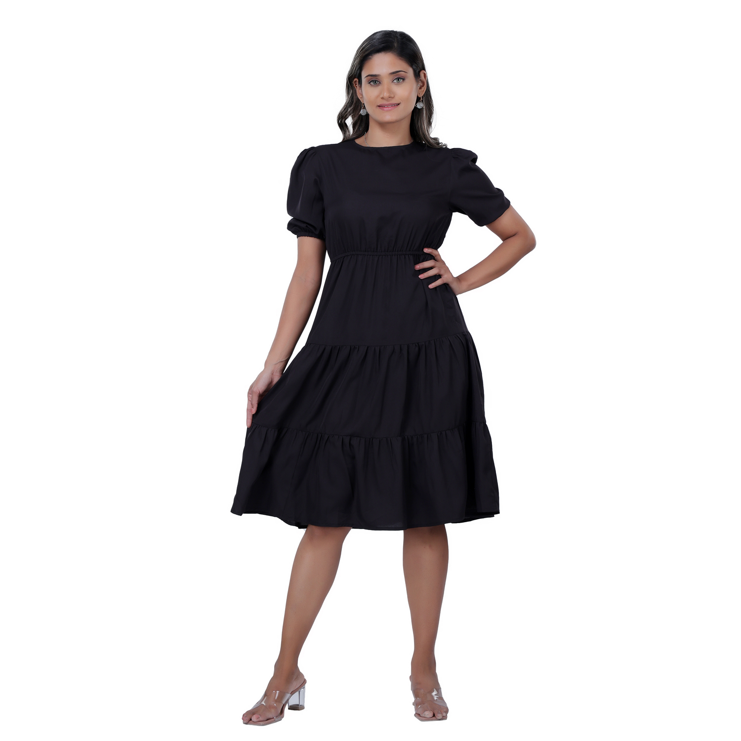 WOMEN WESTERN-MIDI DRESS